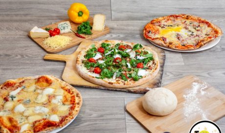 Livraison gratuite de pizzas à domicile cuite au feu de bois à Saint-romain-en-gal